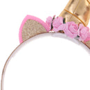 Unicorn Horn Ear Floral Headband Hairband Halloween Cosplay Party Costume