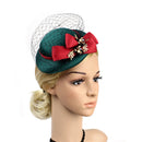 Vintage Fascinator Charleston Party Bow Side Hat Wedding Church Headdress