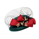 Vintage Fascinator Charleston Party Bow Side Hat Wedding Church Headdress