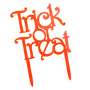 Acrylic Trick Or Treat Cake Toppers Halloween Party Cake Decoration