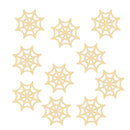 10pcs Unfinished Wooden Spider Web Cutout DIY Craft Halloween Embellishment