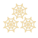 10pcs Unfinished Wooden Spider Web Cutout DIY Craft Halloween Embellishment