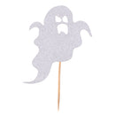 20 Pieces Spooky Halloween Favours Cake Toppers Cupcake Decor for Fancy Dress Party Silver