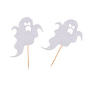 20 Pieces Spooky Halloween Favours Cake Toppers Cupcake Decor for Fancy Dress Party Silver
