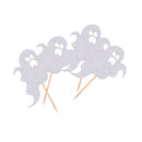20 Pieces Spooky Halloween Favours Cake Toppers Cupcake Decor for Fancy Dress Party Silver