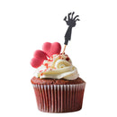 20x Funny Black Zombie Arm Cake Cupcake Muffin Topper Picks Themed Party Decoration Prop