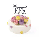 Pack of 20 Horror EEK Spider Cake Topper Halloween Party Cupcake Picks Party Favors Black