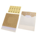 10pcs Invitation Cards with Lace Flower Wedding Birthday Anniversary Parties