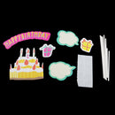 7/set Cute Kids Children's Birthday Cake Topper Banners Cloud Picks Decorating Supplies