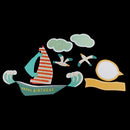 10/set Child's Birthday Cake Toppers Picks Sea Birds Sailboat Cloud Set Party Decor