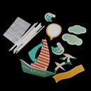 10/set Child's Birthday Cake Toppers Picks Sea Birds Sailboat Cloud Set Party Decor