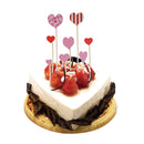 16x Love Heart Cupcake Topper Wedding Engagement Birthday Party Cake Sticks