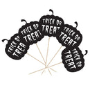 20pcs Halloween Pumpkin Trick Or Treat Cupcake Picks Hallowmas Party Decor