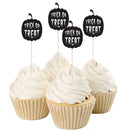 20pcs Halloween Pumpkin Trick Or Treat Cupcake Picks Hallowmas Party Decor