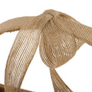 Rustic Retro Brown Burlap Hessian Bow Flower Girl Basket Wedding Engagement Party Ceremony Petals Decorations