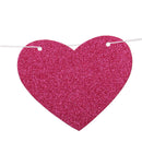 Romantic Wedding Bunting Banner with Rose Red Love Heart Garland Party Hanging Pennant Bride Shower Sweet Wedding Supplies
