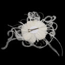 Wedding Bridal Feather Fascinator Hairpin Headband With Comb Veil