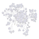 Silver Plated Pearls Gypsophila Style Hair Clip Comb Wedding Prom Headpiece