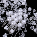Silver Plated Pearls Gypsophila Style Hair Clip Comb Wedding Prom Headpiece