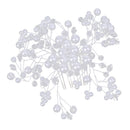 Silver Plated Pearls Gypsophila Style Hair Clip Comb Wedding Prom Headpiece
