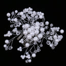 Silver Plated Pearls Gypsophila Style Hair Clip Comb Wedding Prom Headpiece