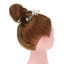 Pearls Flower Leaf Clear Crystal Hair Pins Clips Girl Headpiece Bridal Wedding Prom Wear