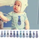 Cute Baby Monthly Necktie Sticker Party Baby Shower Photo Prop Months 1-12