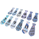 Cute Baby Monthly Necktie Sticker Party Baby Shower Photo Prop Months 1-12