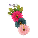 Handmade Artificial DIY Trim Fabric 3D Flower Sunflower Applique Crafts Wedding Headband Straw Hat Hair Clothing Accessory