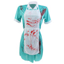 Halloween Bloody Nurse Doctor Costume Horror Ladies Party Fancy Dress