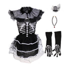 Halloween Lady Girls Skeleton Dress Costume Zombie Party Fancy Dress