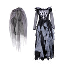 Zombie Bride Costume Women Ladies Halloween Ghost Fancy Dress Outfits