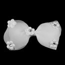 6pcs Handmade White Bowknot Rhinestone Flower DIY Craft Wedding Party Decor