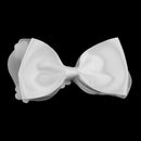 6pcs Handmade White Bowknot Rhinestone Flower DIY Craft Wedding Party Decor