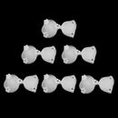 6pcs Handmade White Bowknot Rhinestone Flower DIY Craft Wedding Party Decor