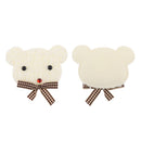 6 Pieces Lovely Beige Bear DIY Craft Costume Embellishments Wedding Baby Shower Decoration