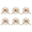 Rustic Hollow Flower Rosettes Burlap Rose with Lace for Wedding Xmas DIY Crafts