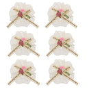 Rustic Hollow Flower Rosettes Burlap Rose with Lace for Wedding Xmas DIY Crafts