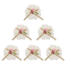 Rustic Hollow Flower Rosettes Burlap Rose with Lace for Wedding Xmas DIY Crafts