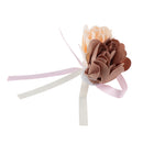 6pcs Handmade Artficial Flowers With Ribbon DIY Craft Wedding Party Decor