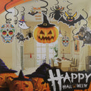 6/set Spooky Halloween Hanging Swirls Window Room Decor Props