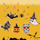 6/set Spooky Halloween Hanging Swirls Window Room Decor Props