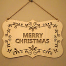 Rustic Merry Christmas Hanging Board Wooden Plaque Ornament Tree Decoration
