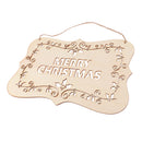Rustic Merry Christmas Hanging Board Wooden Plaque Ornament Tree Decoration