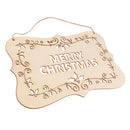 Rustic Merry Christmas Hanging Board Wooden Plaque Ornament Tree Decoration