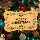 Rustic Merry Christmas Hanging Board Wooden Plaque Ornament Tree Decoration