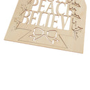 Christmas Greetings Cutout Wooden Plaque Board Tree Ornament Hanger Pendents