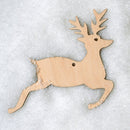 Pieces of 10 Rustic Blank Deer Wooden Pieces Gift Tags Xmas Tree Pendents DIY Craft