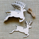 Pieces of 10 Rustic Blank Deer Wooden Pieces Gift Tags Xmas Tree Pendents DIY Craft