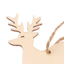 Pieces of 10 Rustic Blank Deer Wooden Pieces Gift Tags Xmas Tree Pendents DIY Craft